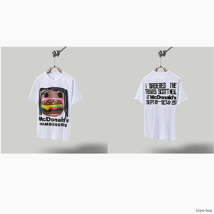 Travis Scott x McDonald's Co-branded Street Style White T-shirt