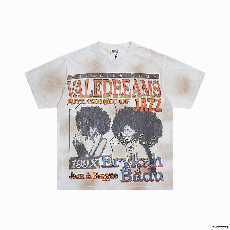 Valley Jazz Portrait Vintage Style Tie-dye T-shirt