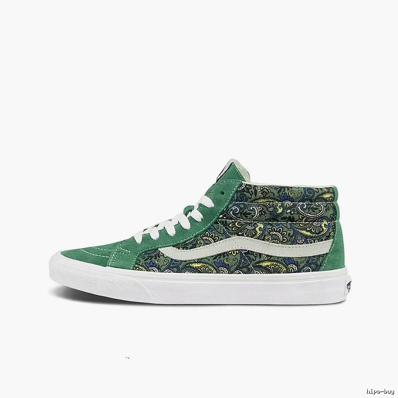 Vans high-top retro-style green shoes