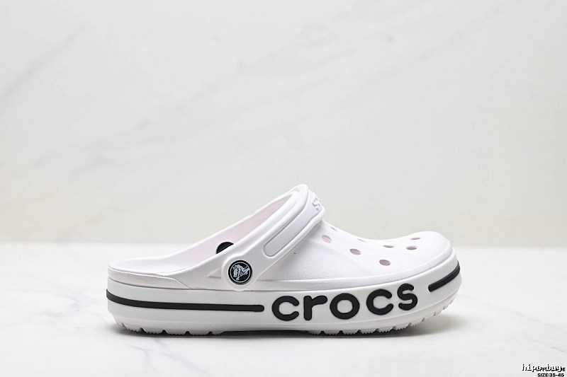 White trendy style of Crocs clogs