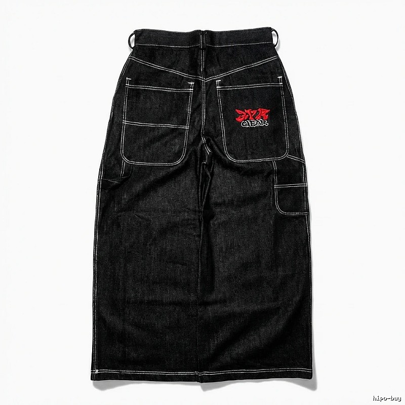 Y2K style black skirt