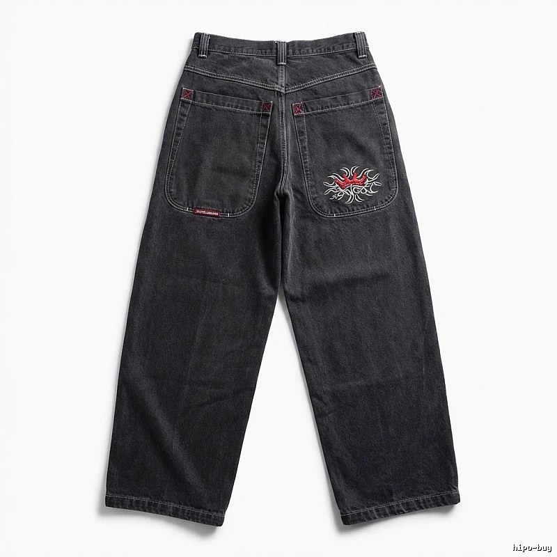 Y2K style retro black jeans